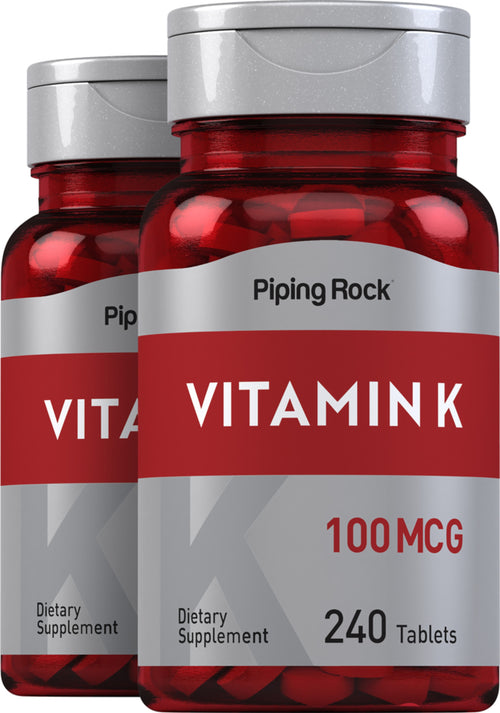 Vitamin K, 100 mcg, 240 Tablets, 2  Bottles
