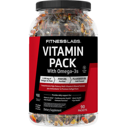 Vitamin Pack with Omega-3s, 90 Packets