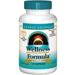 Source Naturals Wellness Formula, Vitamin C plus over 25 herbs, vitamins, and nutraceuticals, 120 capsules.
