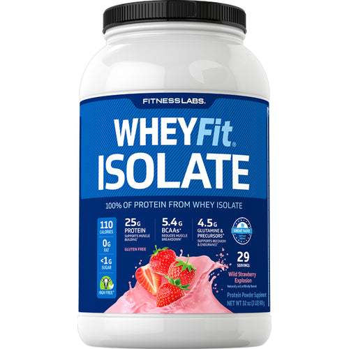 Whey Protein Isolate WheyFit (Wild Strawberry Explosion), 2 lb (908 g) Bottle