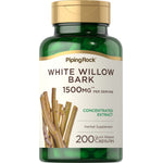 White Willow Bark 1500MG per serving, with 200 quick-release capsules.