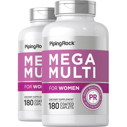 Women's Mega Multi, 180 Coated Caplets, 2  Bottles