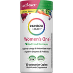 Rainbow Light Women's One+ Multivitamin Supplement with 60 vegetarian caplets. Real food nutrients. 60-day supply.