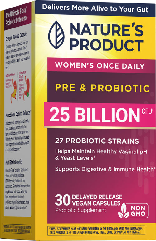 Women's Prebiotic & Probiotic 25 Billion CFU, 30 Delayed Release Vegan Caps