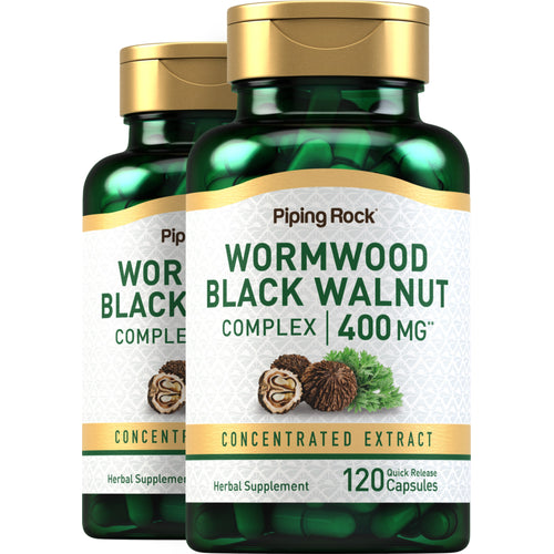 Wormwood Black Walnut Complex, 400 mg, 120 Quick Release Capsules, 2  Bottles