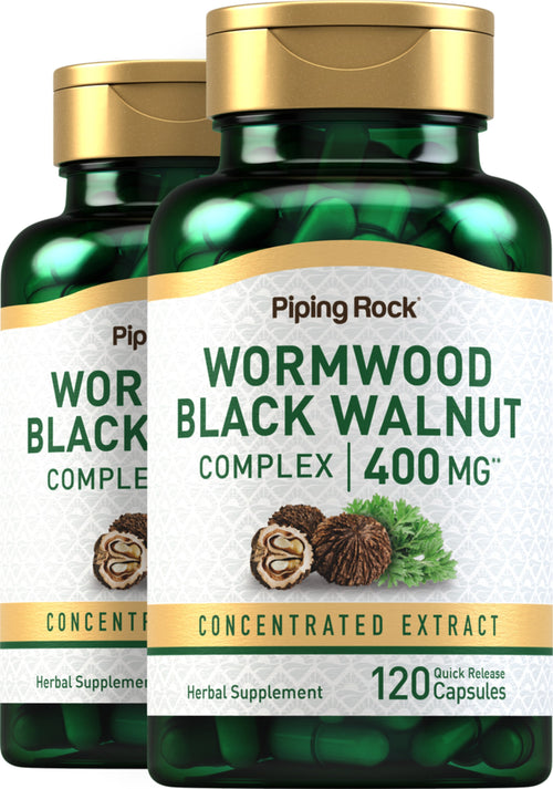 Wormwood Black Walnut Complex, 400 mg, 120 Quick Release Capsules, 2  Bottles