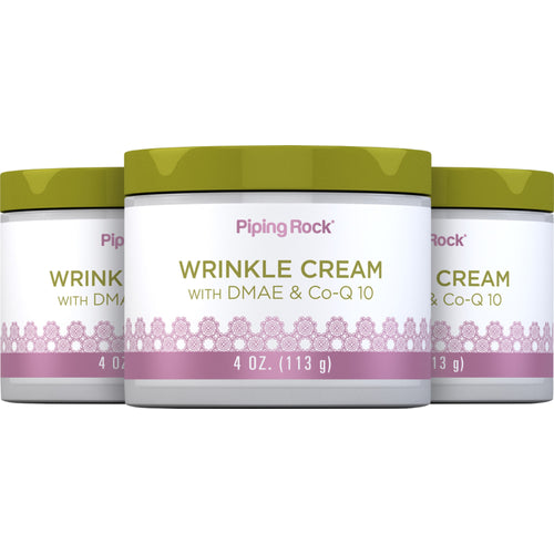 Wrinkle Cream with DMAE & Co-Q-10, 4 oz (113 g) Jar, 3  Jars