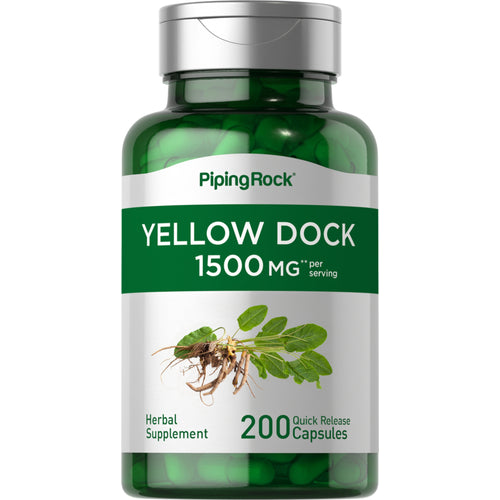 Yellow Dock, 1500 mg (per serving), 200 Quick Release Capsules