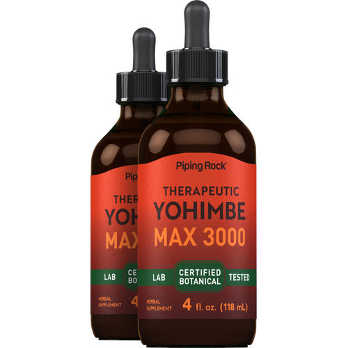 Yohimbe Max 3000 Liquid Extract Alcohol Free, 4 fl oz (118 mL) Dropper Bottle, 2  Dropper Bottles
