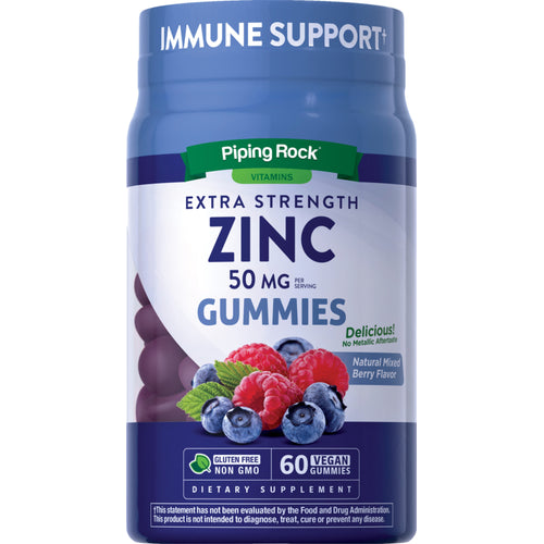 Zinc (Mixed Berry), 50 mg (per serving), 60 Vegan Gummies
