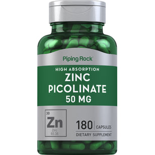 Zinc Picolinate (High Absorption Zinc), 50 mg, 180 Quick Release Capsules
