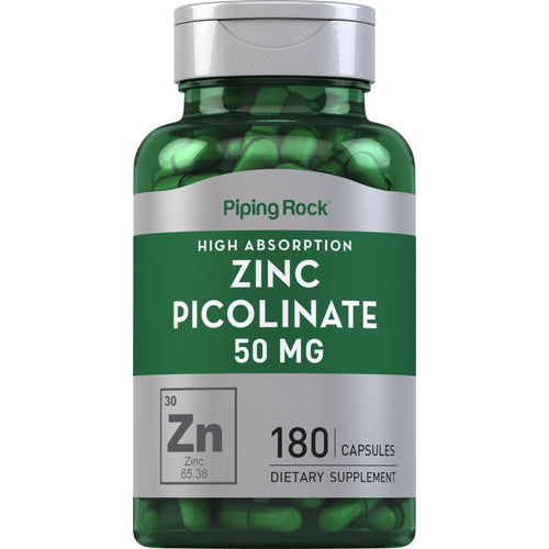 Zinc Picolinate (High Absorption Zinc), 50 mg, 180 Quick Release Capsules